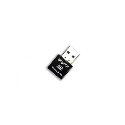 Approx Hálózati Adapter 300Mbps Wireless N Nano USB fekete  