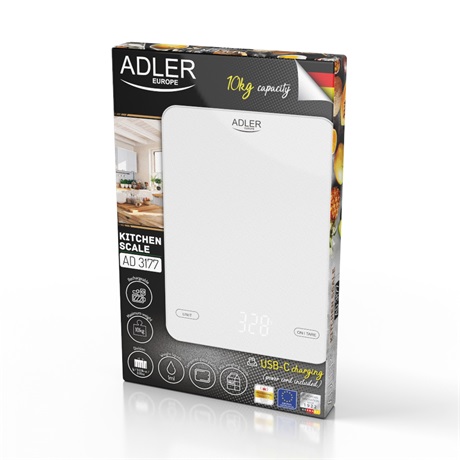 Adler AD3177W  10 kg Konyhamérleg