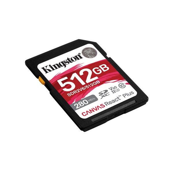 KINGSTON Memóriakártya SDXC 512GB Canvas React Plus UHS-II 280R/150W U3 V60 KINGSTON Memóriakártya SDXC 512GB Canvas React Plus UHS-II 280R/150W U3 V60