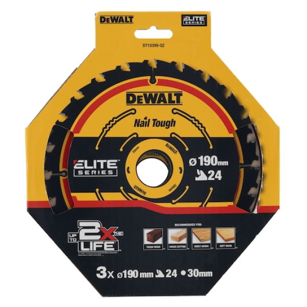 DEWALT készlet  ELITE CSB 3db  190mm Körfűrészlap