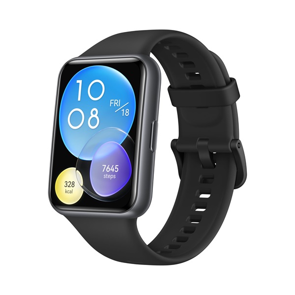 Huawei Watch Fit 2 Active Edition okosóra éjfekete óratokkal és szilikon szíjjal (55028894)