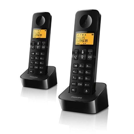 Philips D2602B/53 DECT TELEFON fekete 550mAh 2 kézibeszélő Philips D2602B/53 DECT TELEFON fekete 550mAh 2 kézibeszélő