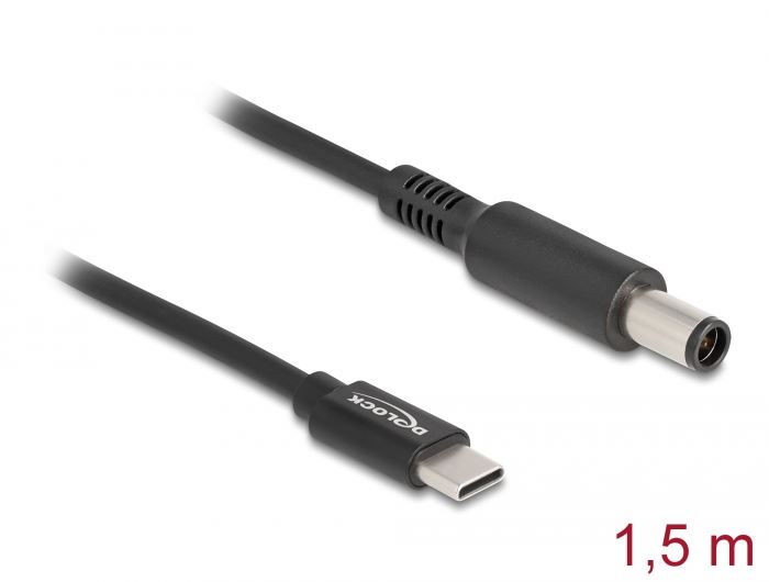 Delock Laptop töltőkábel USB Type-C apa - Dell 7,4 x 5,0 mm apa (87975) Delock Laptop töltőkábel USB Type-C apa - Dell 7,4 x 5,0 mm apa (87975)
