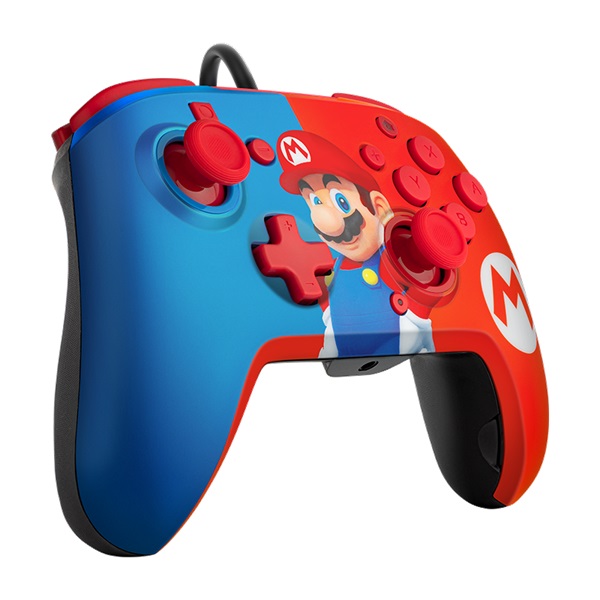 PDP Faceoff Deluxe+ Audio Nintendo Switch Mario vezetékes kontroller (500-134-EU-C1MR-1)