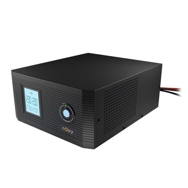 NJOY Inverter - Aira 1200 (2 Schuko, Szinusz hullám, Akku Támogatás: 40Ah-200Ah, AVR,  fekete)