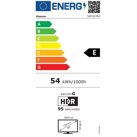 Hisense 50" 50E7QPRO 4K UHD Smart QLED TV