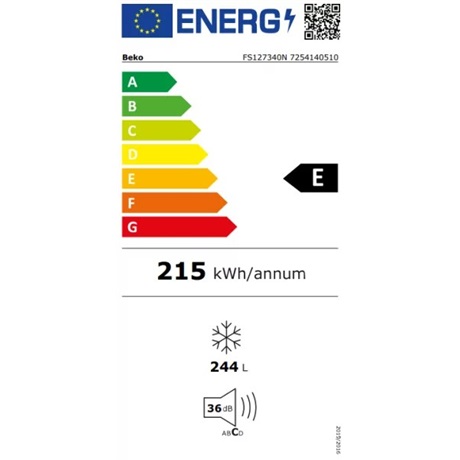Beko FS127340N  7 rekeszes 244 L Fagyasztószekrény