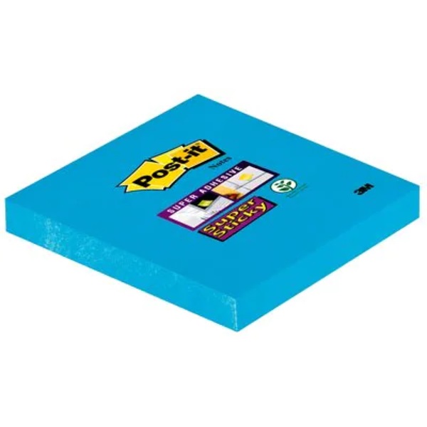 Post-it Super Sticky 76x76mm 90lap kék jegyzettömb
