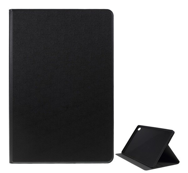 Tok álló, bőr hatású (FLIP, oldalra nyíló, asztali tartó funkció, prémium) FEKETE [Huawei MediaPad M6 10.8 LTE]