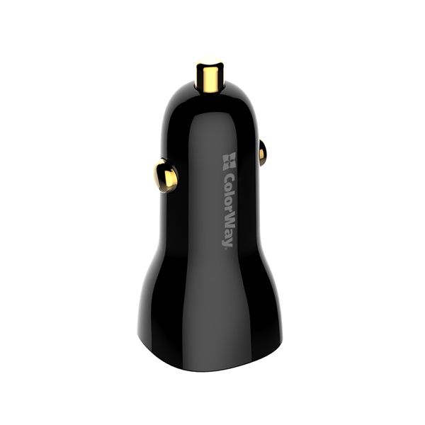 COLORWAY  CW-CHA046PD-BK Power Delivery Port PPS USB (USB-A + USB-C) (60 W) Autós töltő Fekete