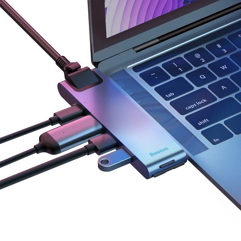 Baseus 7az1-ben hub adapter MacBookhoz (CAHUB-L0G)