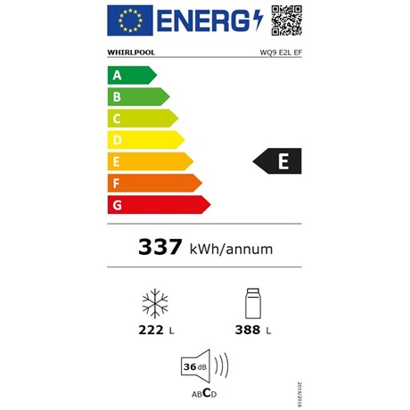 Whirlpool WQ9 E2L EF Side by Side hűtőszekrény