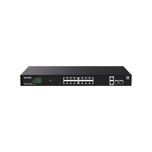 Tenda PoE TEG2220P-16-250W  16x1Gbps + 2x1Gbps Uplink + 2xSFP Menedzselhető Switch 