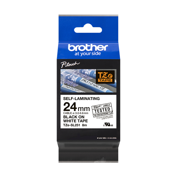 Brother P-touch TZe-SL251 Laminált P-touch szalag (24mm) Black on White 8m Brother P-touch TZe-SL251 Laminált P-touch szalag (24mm) Black on White 8m