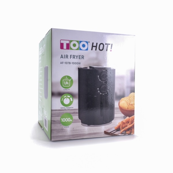 TOO AF-107B-1000W forrólevegős fritőz fekete