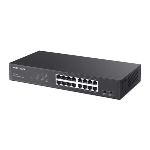 MERCUSYS MS116GS 16x1000Mbps Fémházas Asztali Rackes Switch MERCUSYS MS116GS 16x1000Mbps Fémházas Asztali Rackes Switch