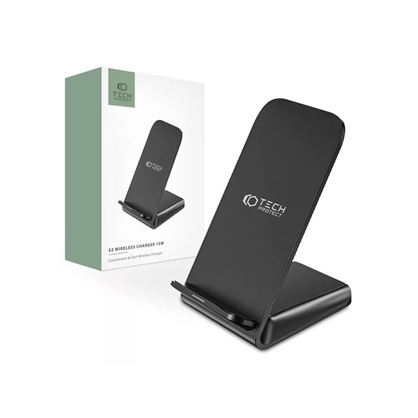 Haffner FN0477 S2 univerzális 15W Qi fekete vezeték nélküli töltőállomás Haffner FN0477 S2 univerzális 15W Qi fekete vezeték nélküli töltőállomás
