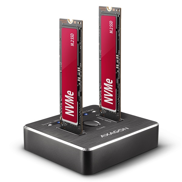 Axagon ADSA-M2C 2x M.2 SSD dokkoló fekete Axagon ADSA-M2C 2x M.2 SSD dokkoló fekete