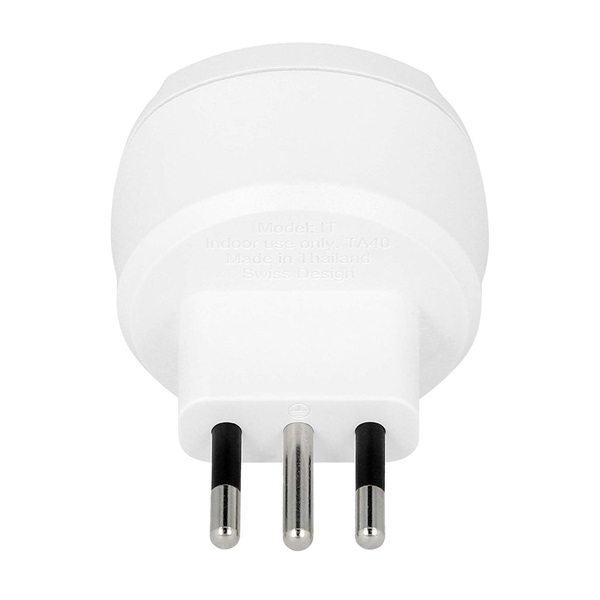 SKROSS hálózati csatlakozó adapter (240V, EU2 pin - IT, földelt, utazótöltő) FEHÉR (1.500212-E)