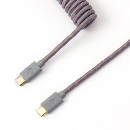 Keychron Coiled Aviator USB-C - USB-C kábel (USB-A - USB-C adapterrel) 0.9m szürke (CAB-G) Keychron Coiled Aviator USB-C - USB-C kábel (USB-A - USB-C adapterrel) 0.9m szürke (CAB-G)
