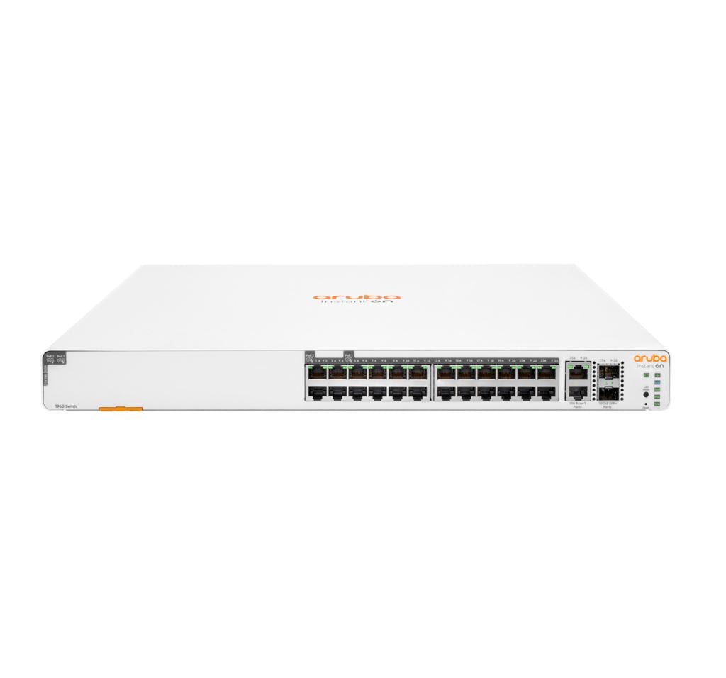 HPE Aruba Instant On 1960 24G 20p Class4 4p Class6 PoE 2XGT 2SFP+ 370W Switch (JL807A)
