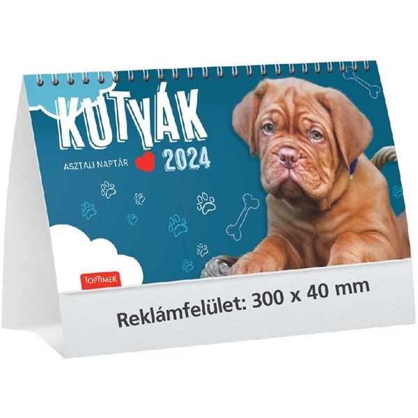 Kalendart 2025 T058 Kutyák álló asztali naptár