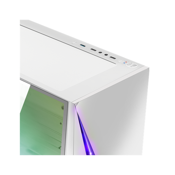 Spirit of Gamer Számítógépház - CLONE 4 White (fekete, ablakos, 8x12cm ventilátor, alsó táp,  ATX, 1xUSB3.0, 2xUSB2.0)