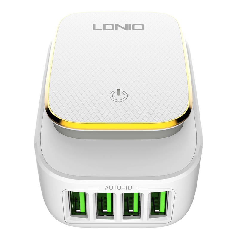 LDNIO A4405 4USB, LED lamp Wall charger + Lightning Cable LDNIO A4405 4USB, LED lamp Wall charger + Lightning Cable