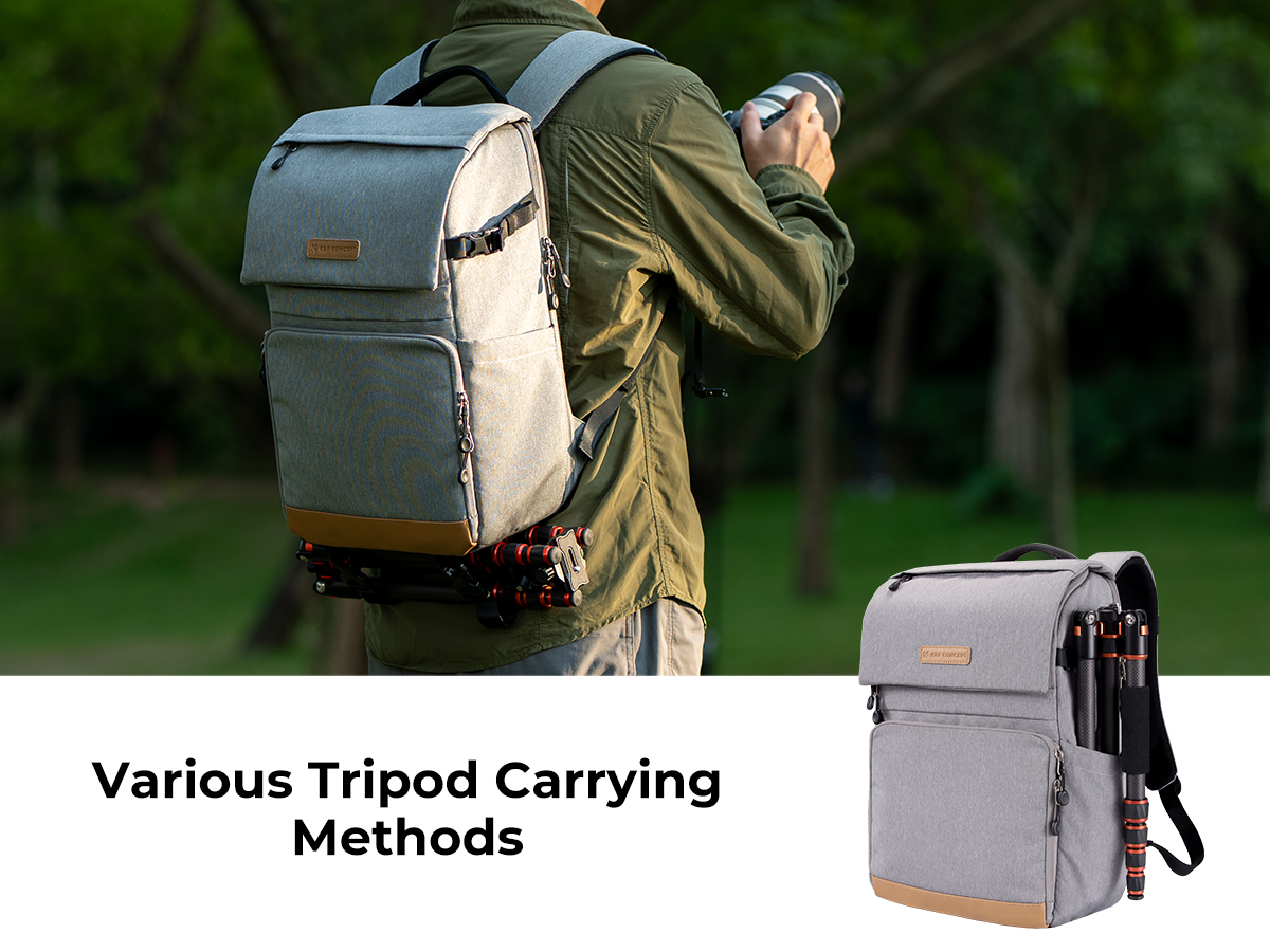 K&F Concept Beta Backpack 22L, fotós hátizsák, szürke