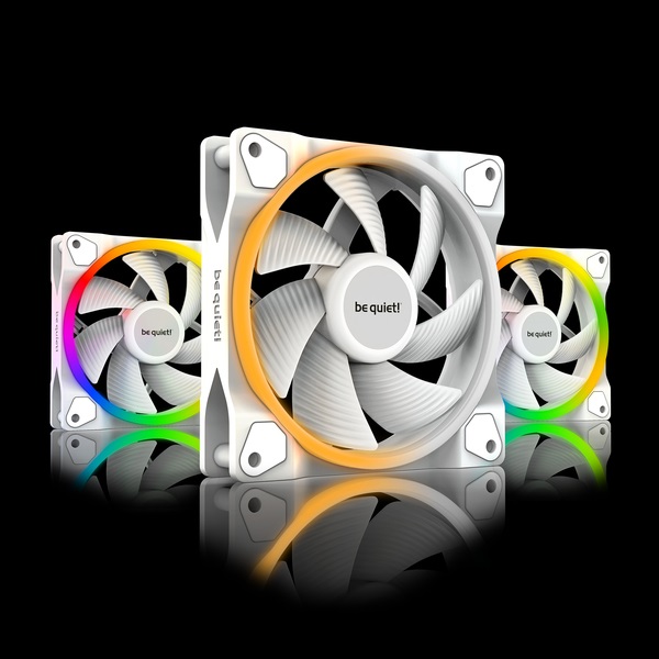 Be Quiet! Cooler 12cm  LIGHT WINGS WHITE 120mm PWM Triple Pack RGB 1700rpm 20,6dB Fehér 