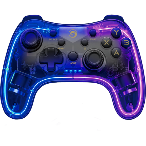 GP MARVO Ghost 40  - vezeték nélküli kontroller - átlátszó - RGB világítás