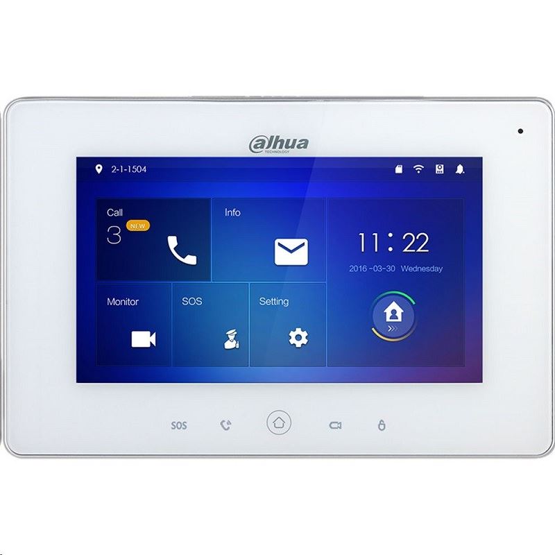 Dahua IP video kaputelefon beltéri egység fehér (VTH5221DW-S2)