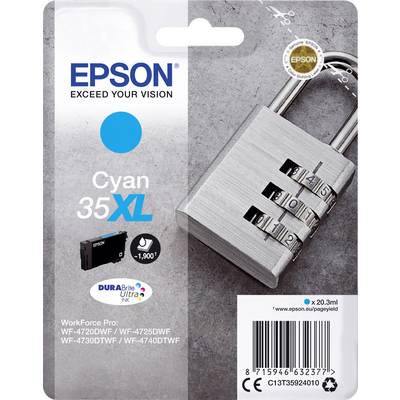 Epson Tinta T3592, 35XL Eredeti Cián C13T35924010 Epson Tinta T3592, 35XL Eredeti Cián C13T35924010