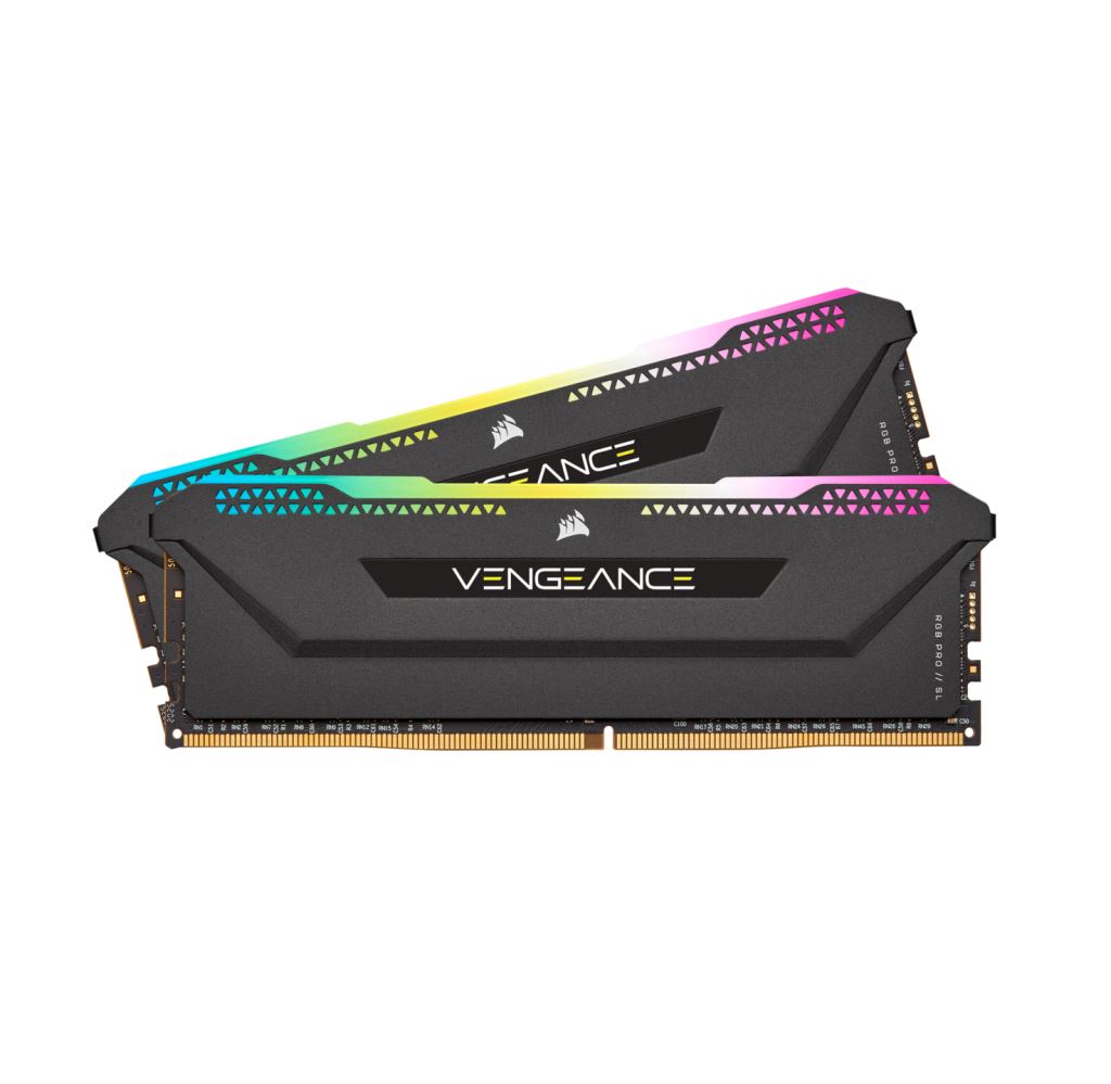 16GB 3200MHz DDR4 RAM Corsair Vengeance RGB Pro SL CL16 Black (2x8GB) (CMH16GX4M2E3200C16)