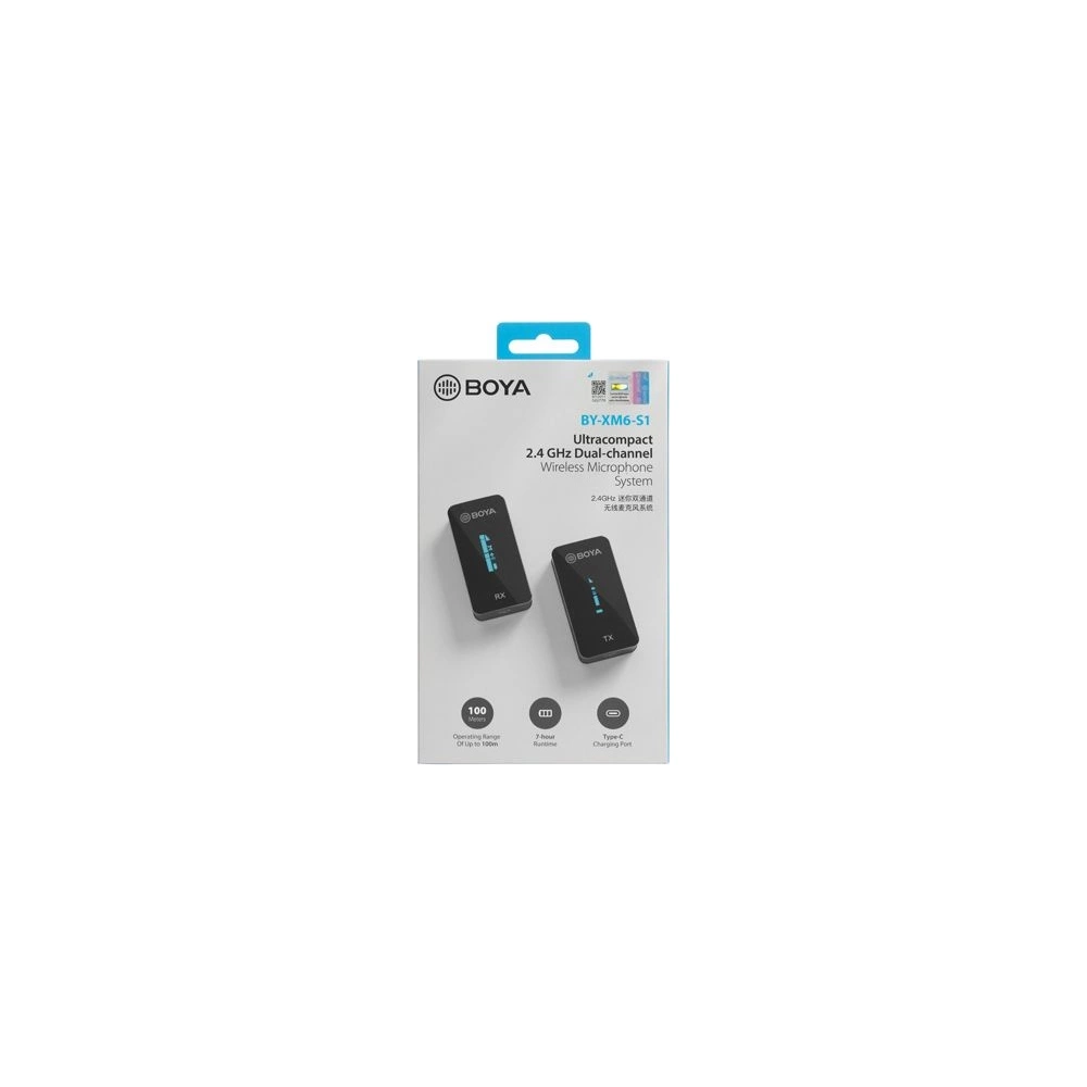 BOYA BY-XM6-S1 2.4GHz Univerzális vezetéknélküli szett (1+1)