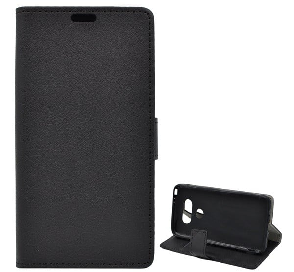 Tok álló, bőr hatású (FLIP, oldalra nyíló, asztali tartó funkció, prémium) FEKETE [LG G5 (H850) ]