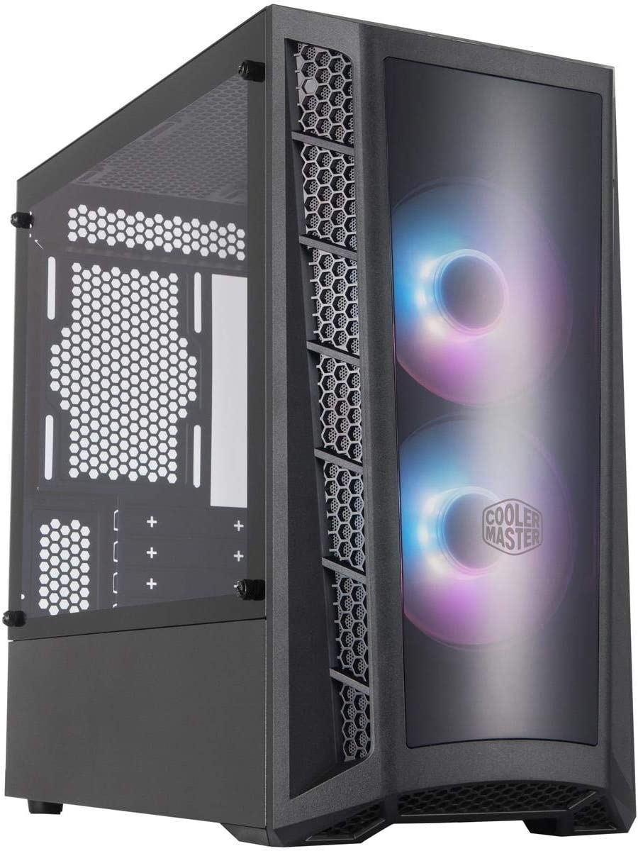 Cooler Master MasterBox MB320L ARGB táp nélküli ablakos Micro ATX ház LED vezérlővel fekete