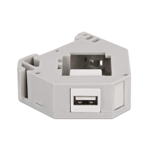 Delock 87163 Keystone USB-A 2.0 anya - anya DIN sínre szerelhető adapter