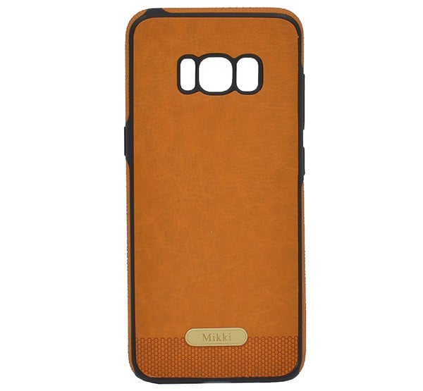 Szilikon telefonvédő (ultravékony, közepesen ütésálló, bőr hatású) BARNA [Samsung Galaxy S8 (SM-G950)]
