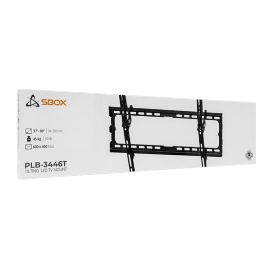  SBOX PLB-3446T-2 37"-80" dönthető fali konzol