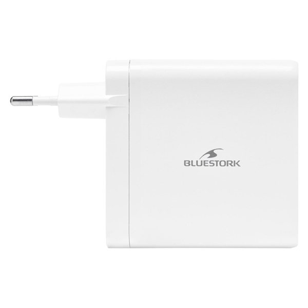 Bluestork PW-NB-65-C-W USB-C USB-A 65W 1.8m kábelHálózati töltő Fehér Bluestork PW-NB-65-C-W USB-C USB-A 65W 1.8m kábelHálózati töltő Fehér