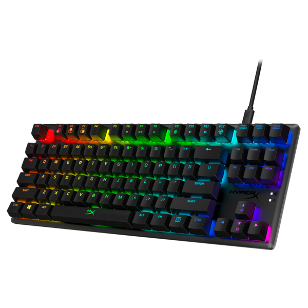 HP  HX-KB7RDX-US HYPERX Vezetékes Billentyűzet Alloy Origins Core RGB Red - Mechanical Gaming Keyboard US 