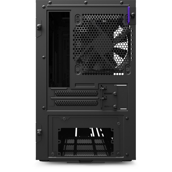 NZXT H210 táp nélküli ablakos Mini-ITX ház matt fehér-fekete (CA-H210B-W1)