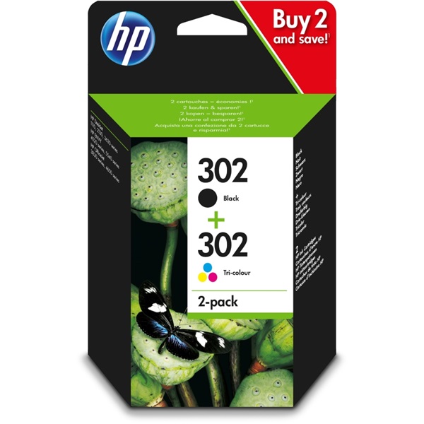HP 302 tintapatron fekete/háromszínű 2 darabos (X4D37AE) HP 302 tintapatron fekete/háromszínű 2 darabos (X4D37AE)