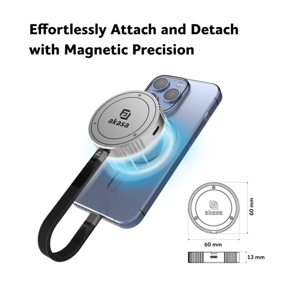 Akasa   AK-ENU3M2-08 m.2  NVMe SSD > USB-C Mágneses külső ház