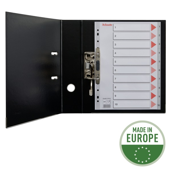 Esselte A4 1-10 műanyag regiszter