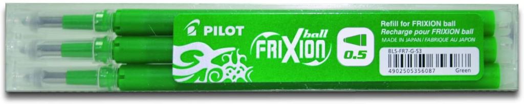 Pilot Frixion 0,5mm 3db-os zöld rollertoll betét (BLS-FR5-G-S3)