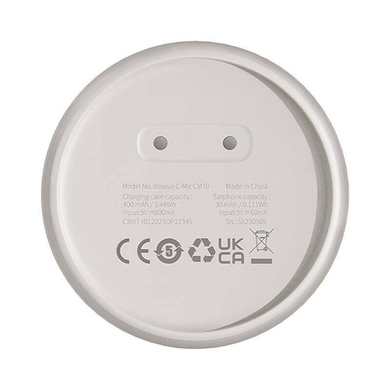 Smart wireless earpiece Baseus  CM10 (white)