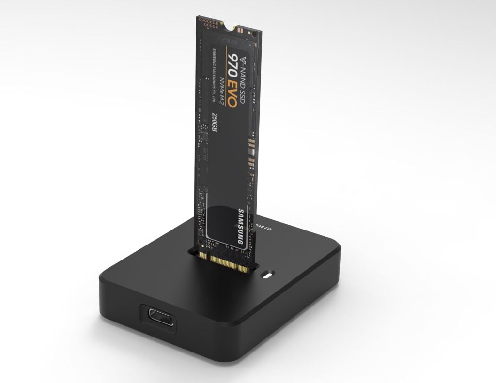 nBase DS-80NU3B külső M.2 NVMe SSD dokkoló fekete  