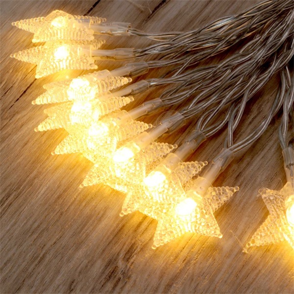 IRIS Csillag alakú fix fényű/3m/meleg fehér/10db LED-es USB-s fénydekoráció  (152-05)